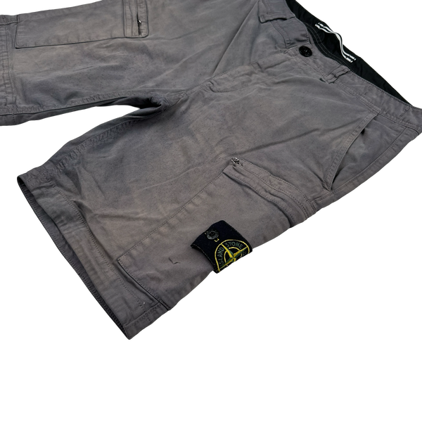 Stone Island 2017 Grey Slim Fit Cargo Shorts - 31"