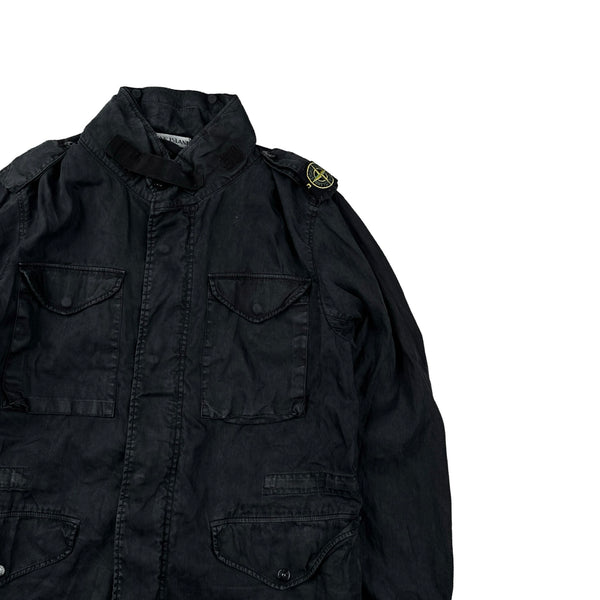 Stone Island 2005 Navy Shoulder Badge Lino Flax Dutch Rope Jacket Me