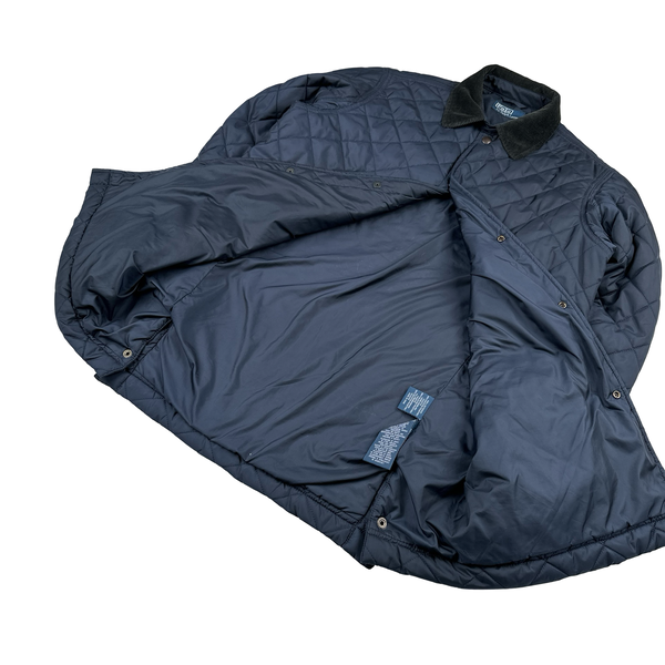 Ralph Lauren Navy Diamond Quilted Jacket - Small