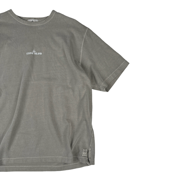 Stone Island 2024 Closed Loop Project Centre Spellout Cotton T-Shirt - 3XL
