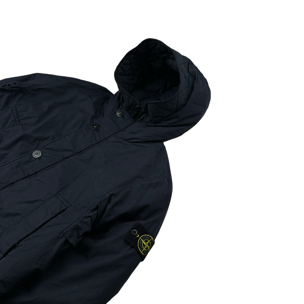 Stone Island Navy Naslan Light Watro Down-TC Puffer Jacket - Large