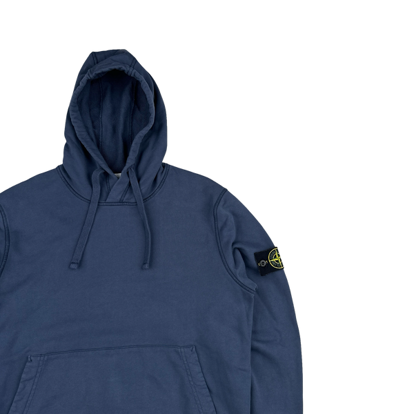 Stone Island 2021 Blue Pullover Hoodie -  Medium