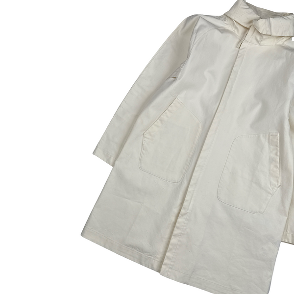 Stone Island 2017 White Ghost Piece Mac Supima 2L Long Jacket - Small