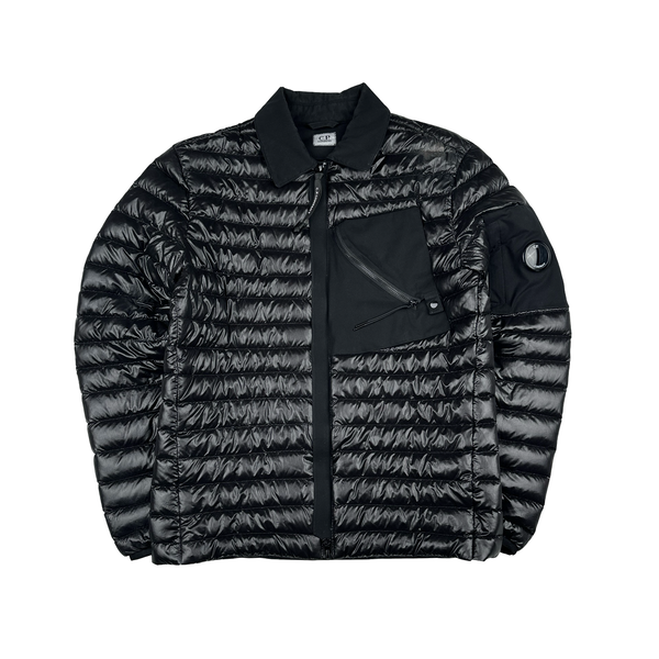 CP Company Black DD Shell Collar Puffer Jacket - Small