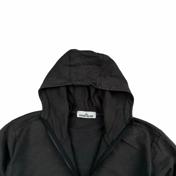 Stone Island 2019 Dark Grey Cotton Zipped Hoodie - Small