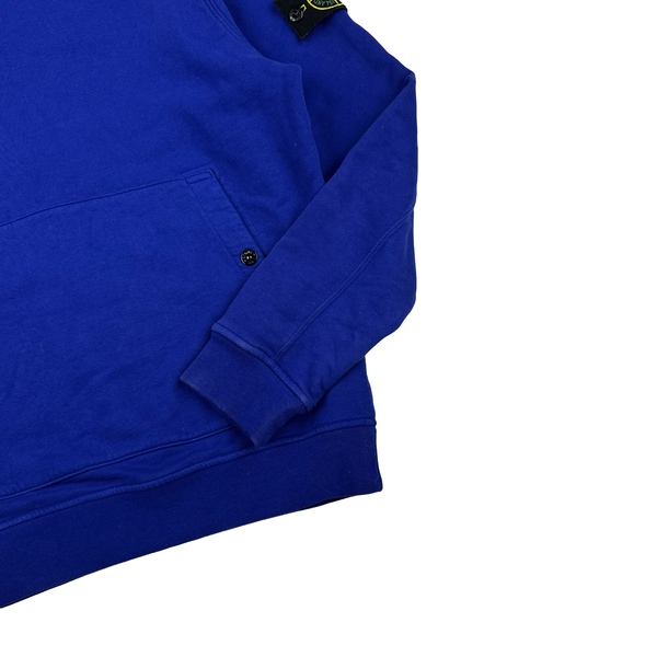 Stone Island 2023 Electric Blue Pullover Hoodie - Medium
