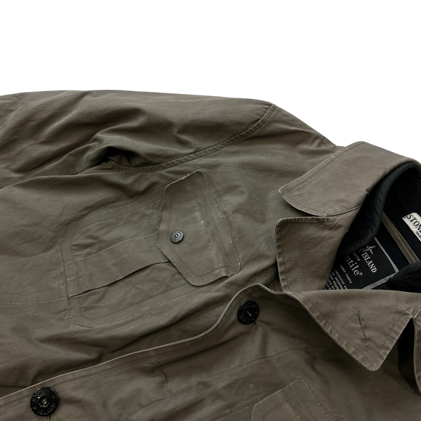 Stone Island 2007 Beige Cotton Ventile Dual Layer Field Jacket - Medium