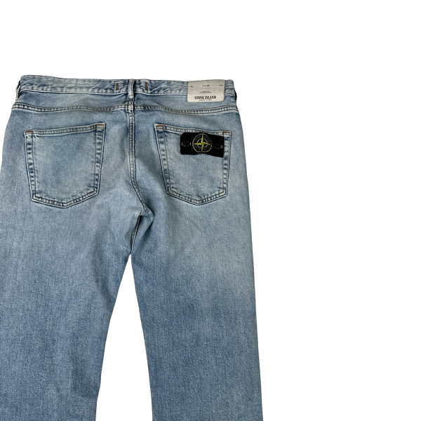 Stone Island Skinny Fit Light Wash Denim Jeans - 33"