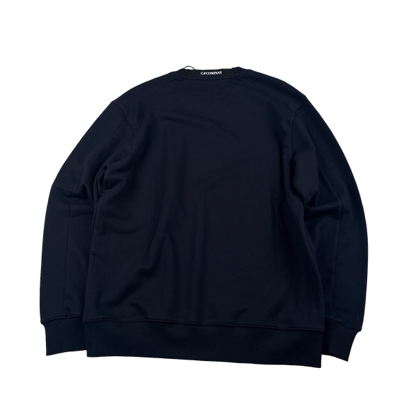 CP Company Navy Cotton Crewneck Lens Viewer Sweatshirt - XL
