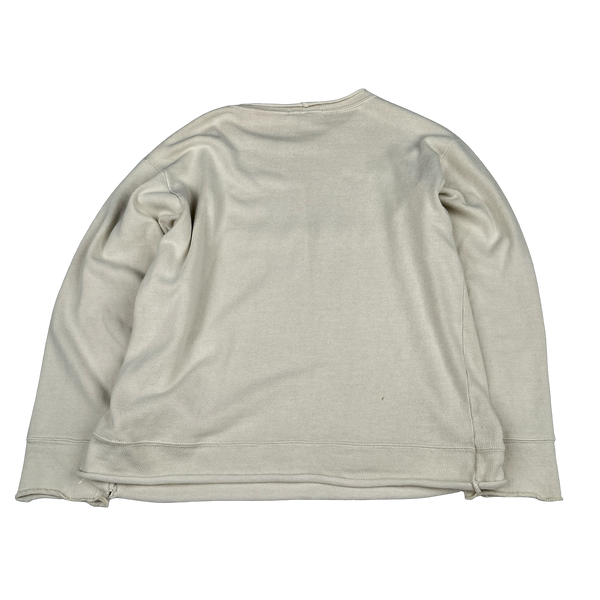 Stone Island 1990s Vintage Cream Spellout Pullover - Medium