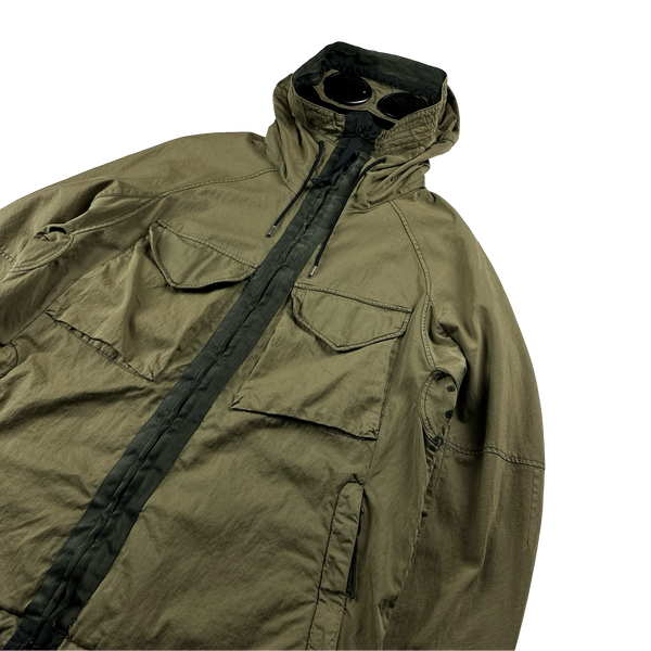 CP Company Green Raso-CP Zipped Goggle Jacket - XL