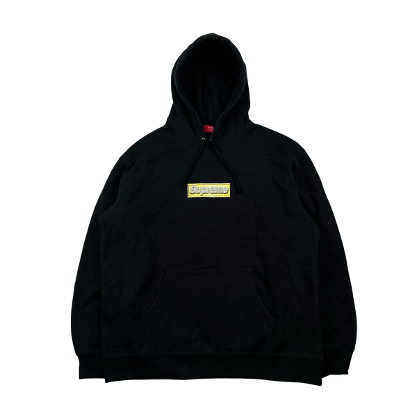 Supreme Black Heavyweight Cotton Bling Box Logo Hoodie - XL
