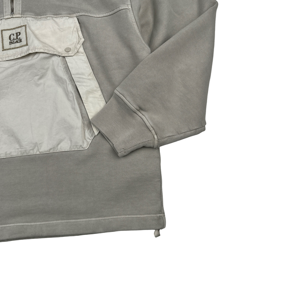 CP Company x Palace Tan Spellout Goggle Hoodie - Small