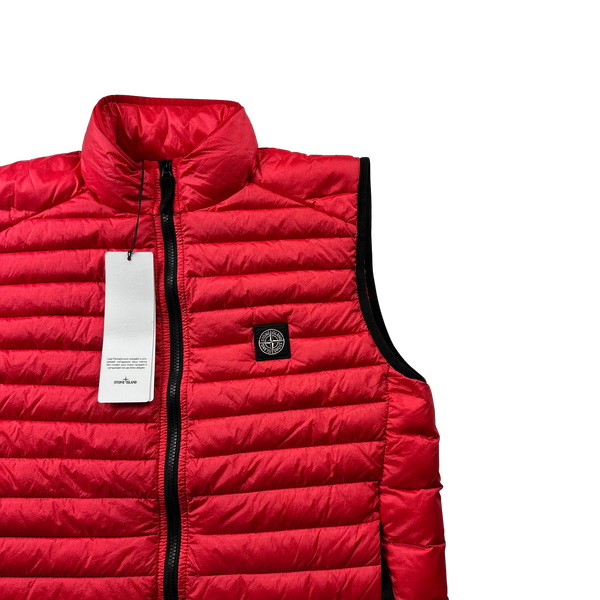 Stone Island 2022 Red Loom Woven R Nylon Packable Gilet - Medium