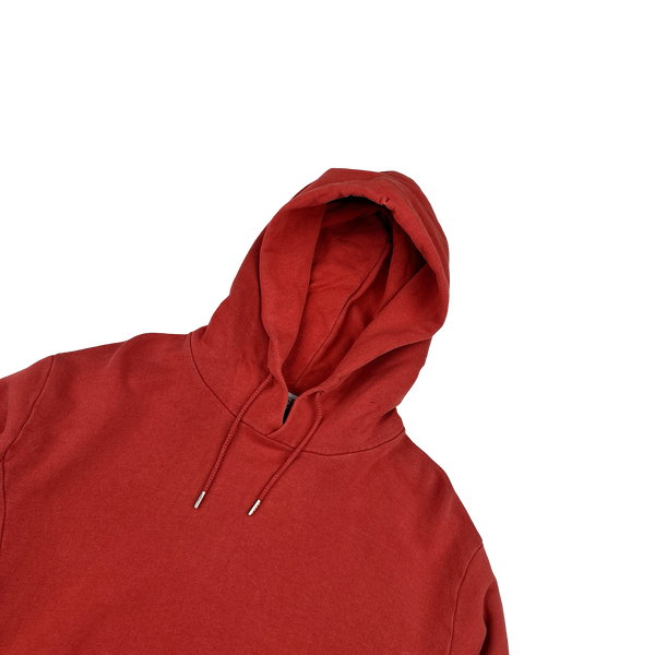 Stone Island 2010 Red Cotton Pullover Hoodie - Large