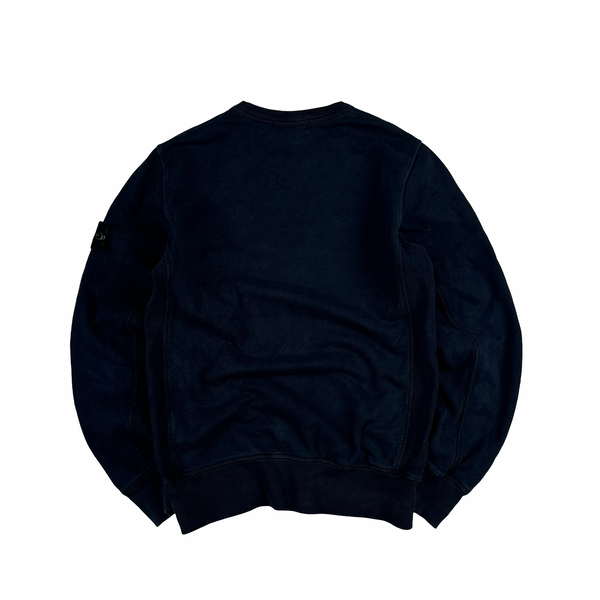 Stone Island 2015 Navy Cotton Crewneck Sweatshirt - Medium