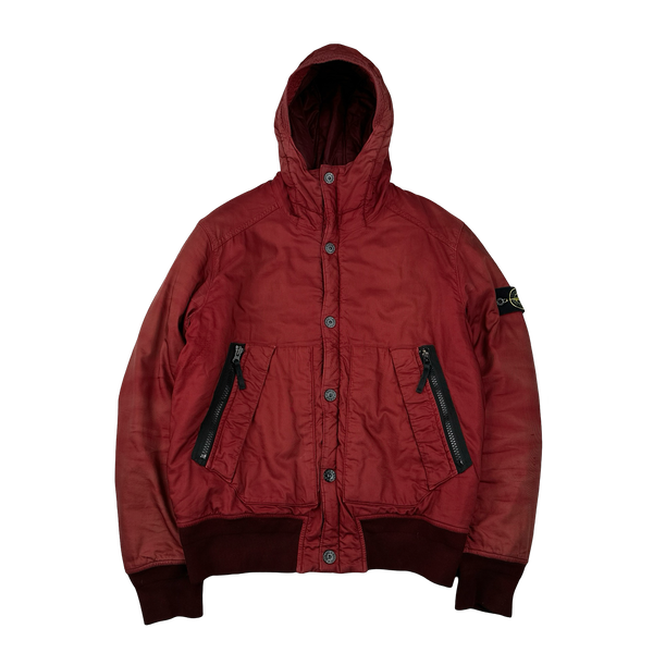 Stone Island 2013 Red Light Thermo Cotton Quilted Jacket - Large