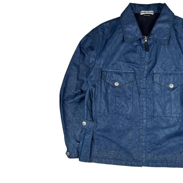 Stone Island 2001 Paul Harvey Laminated Webbing Coach Jacket - Large