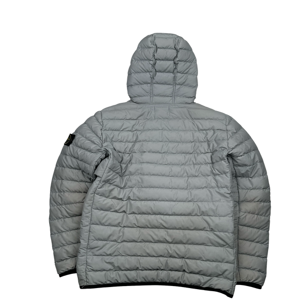 Stone Island 2021 Grey 0-Cotton R Nylon Tela Puffer Jacket - XL