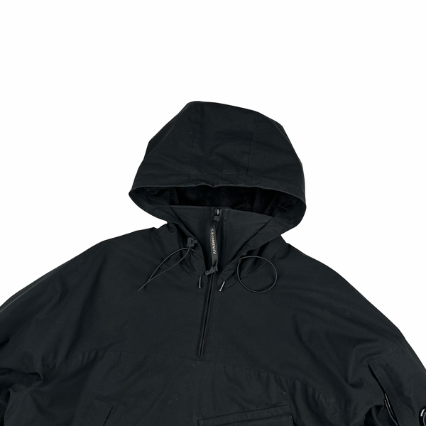 CP Company Black Pro Tek Lightweight Hooded Pullover Jacket - Large