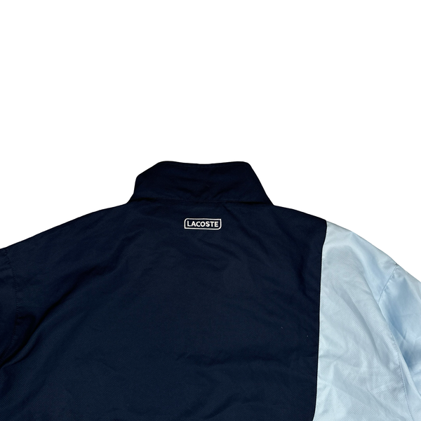 Supreme X Lacoste Baby Blue Colour Block Spellout Tracksuit Set - XL