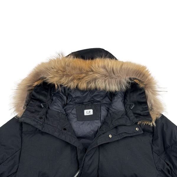 CP Company Navy Taylon P Fur Hooded Parka Jacket - XL