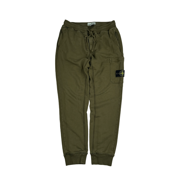 Stone Island 2021 Green Tracksuit Bottoms - Medium
