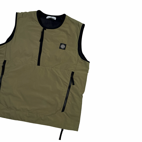 Stone Island 2017 Khaki Micro Reps Primaloft Insulated Vest - XL