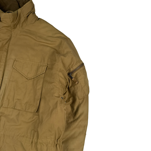 Ralph Lauren Vintage Tan Quilted Cargo Jacket - XL