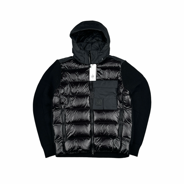 CP Company Black Hybrid Padded Soft Shell Knit Jacket - XL – Mat
