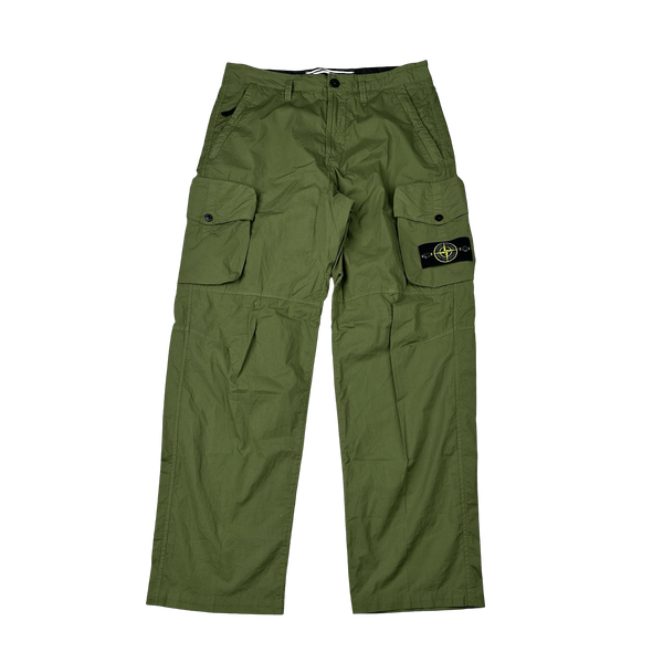 Stone Island 2022 Green LO Fit Cargo Trousers - 30"
