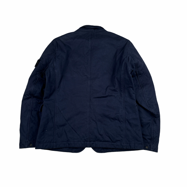 Stone Island 2016 Navy Quilted Multi Pocket Overshirt Jacket - Large