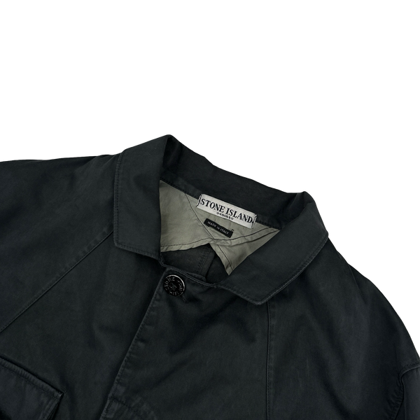 Stone Island 2005 Vintage Black Cotton Jacket - Medium