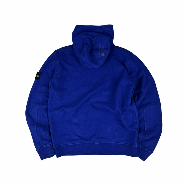 Stone Island 2023 Electric Blue Pullover Hoodie - Large