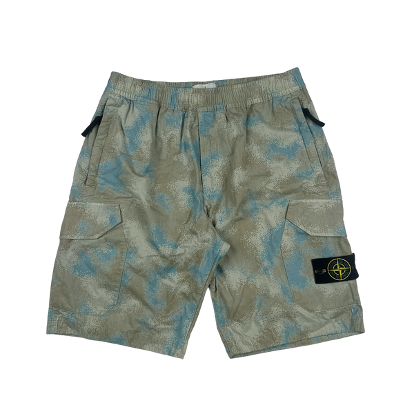 Stone Island 2020 Camo Devore Cargo Shorts - 32"