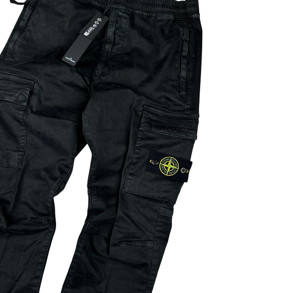 Stone Island 2022 Black RE T Cargo Trousers - Small