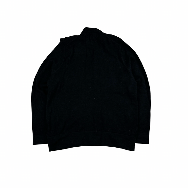 Stone Island 2008 Black Shoulder Badge Wool High Neck Pullover Jumper - XL