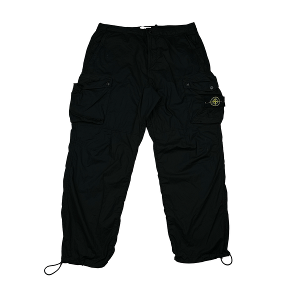 Stone Island 2019 LO Black Cotton Baggy Cargos - 36"