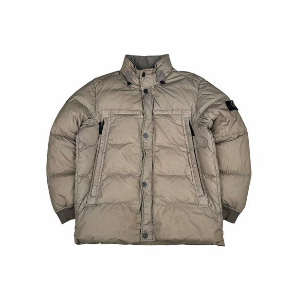 Stone Island 2016 Rosy Brown Crinkle Puffer Jacket - XL