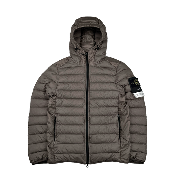 Stone Island 2024 Brown R Nylon Loom Woven Down Puffer Jacket - Small