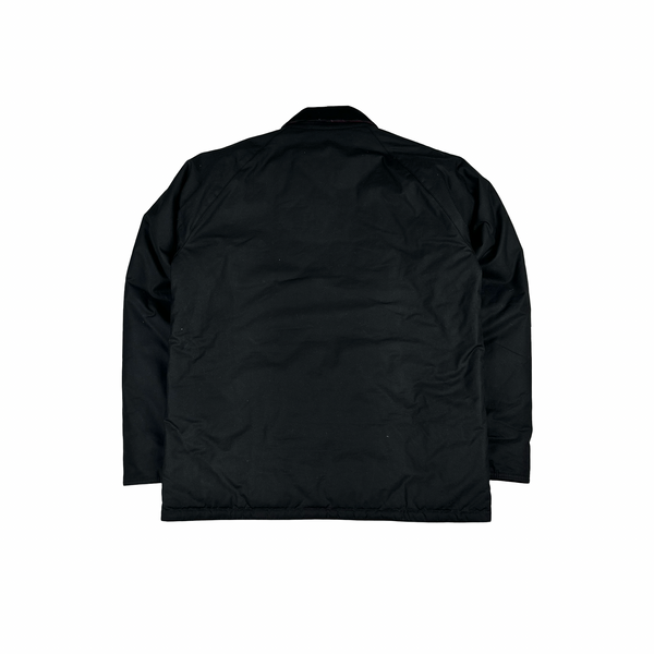 Barbour Black Cotton Wax Quilted Leather Jacket - Large
