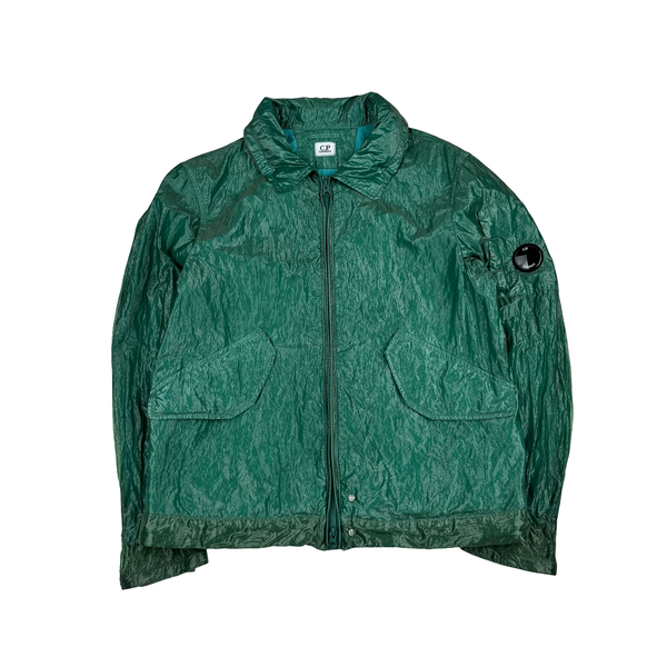 CP Company Turquoise Garment Dyed Nylon Kan D Shell Jacket - Medium