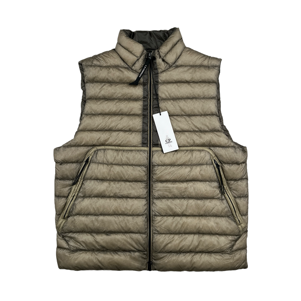 CP Company Tan DD Shell Down Filled Lens Viewer Gilet - Medium