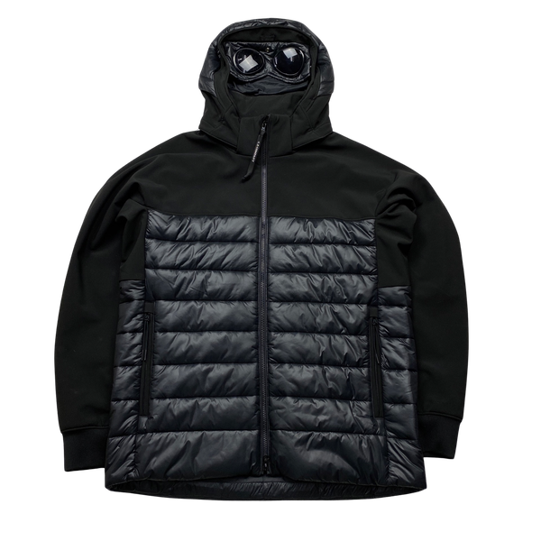 CP Company Black Hybrid Padded Soft Shell Jacket - XL