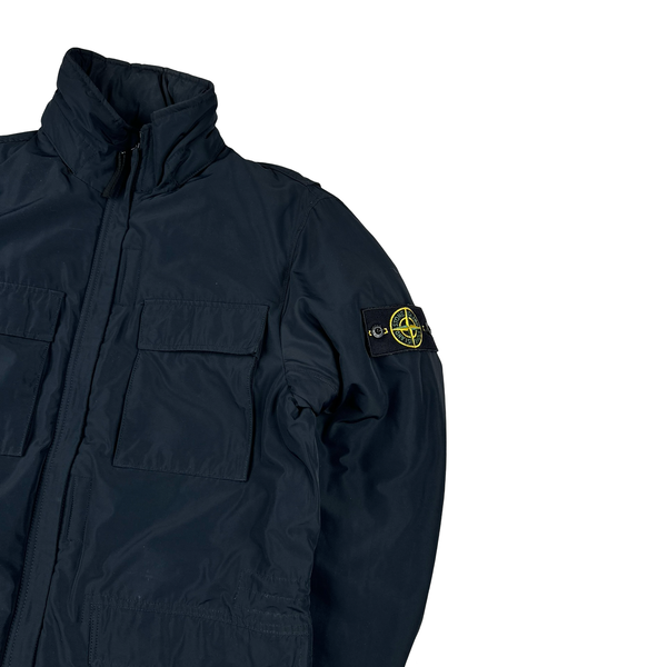 Stone Island Navy Micro Reps Primaloft Padded Field Jacket - Medium