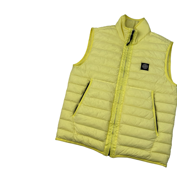 Stone Island 2020 Yellow Down Filled Gilet - Large
