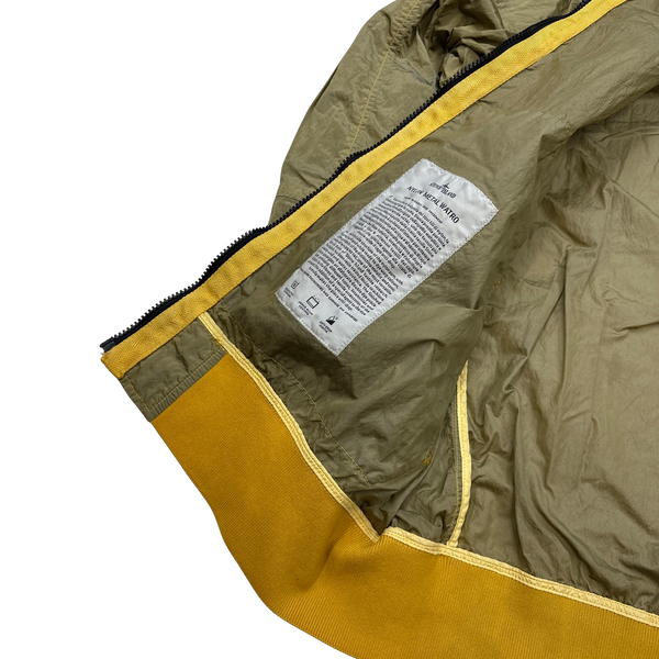 Stone Island 2018 Gold Nylon Metal Watro Hooded Jacket - XL
