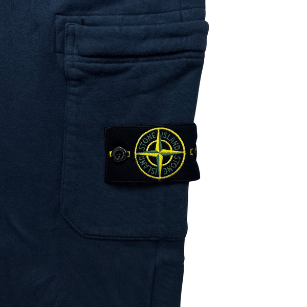 Stone Island 2020 Navy Cotton Joggers - Small