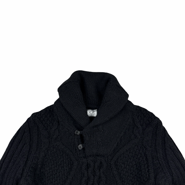 CP Company 2008 Wool Blend Buttoned Thick Jumper - Medium