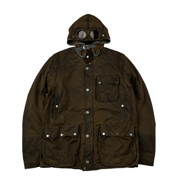 CP Company RARE 2007 Brown Tinto Terra Goggle Jacket - Large